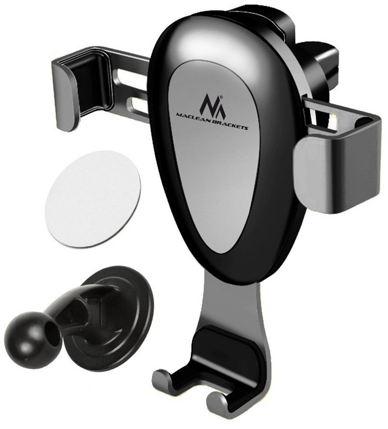 Maclean MC-324 Smartphone-Halterung, (mit Schwerkraft-Mechanismus und 360-Grad-Kugelgelenk) schwarz