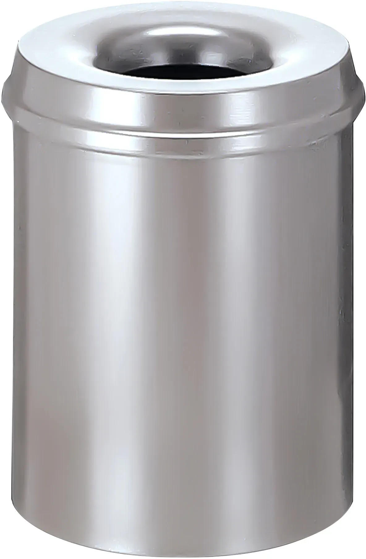 V-Part Feuerlöschender Papierkorb 15 Liter offen silber