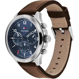 Tommy Hilfiger Multi Zifferblatt Uhr für Herren mit Braunes Lederarmband - 1791855