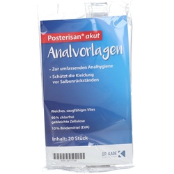 Posterisan akut Analvorlagen – Zum Schutz der Wäsche beispielsweise vor Salbenrückständen oder Nässen und leichten Blutungen bei Hämorrhoidenbeschwerden