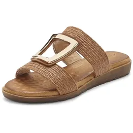 VIVANCE Pantolette Damen Braun/Goldfarben 38