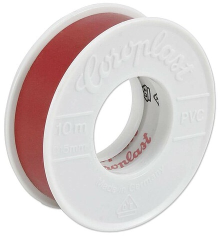 Coroplast Elektro-Isolierband - B 15 mm - L 10 m - Stärke 0,15 mm - Farbe rot - 1646 ** 1m/0,12 EUR