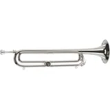 Gewa Bb/Eb-Fanfare, umstellbar über Bb/Eb Umschaltventil, Messing vernickelt, inklusive ABS-Koffer