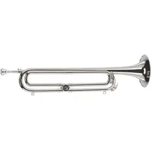 Gewa Bb/Eb-Fanfare, umstellbar über Bb/Eb Umschaltventil, Messing vernickelt, inklusive ABS-Koffer
