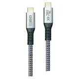 2Go USB-C 1,2 m Schwarz/Silber