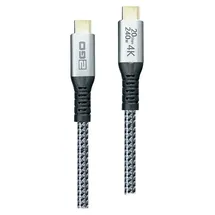 2Go USB-C 1,2 m Schwarz/Silber