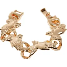 URBAN CLASSICS Pray Hands Bettelarmband gold Größe S/M
