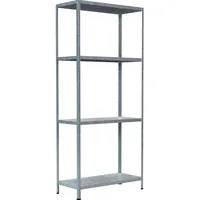 SCHULTE Regalwelt Grundregal Stahl 180 cm x 80 cm x 35 cm grau