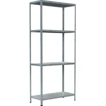 SCHULTE Regalwelt Grundregal Stahl 180 cm x 80 cm x 35 cm grau