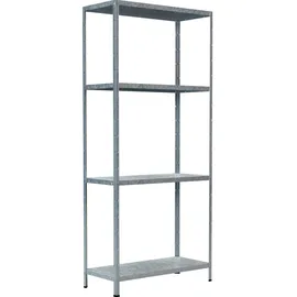 SCHULTE Regalwelt Grundregal Stahl 180 cm x 80 cm x 35 cm grau