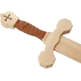 Bestsaller 1014 - Templer-Dolch, Birke, 40cm, Holz-Dolch, Griff mit brauner Kunstlederwickelung