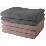 Today Handtuchset 5-tlg. grau/hellrosa