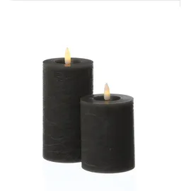 MARELIDA LED Kerze LINA 15 cm grau