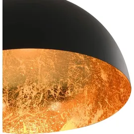 vidaXL Halbkugelförmig 2 Stk. Schwarz und Gold Metall
