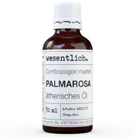Wesentlich. Palmarosaöl - ätherisches Öl von wesentlich. - 100%