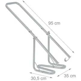 Relaxdays Müllpresse 34 cm Grau