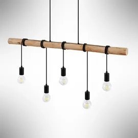 LINDBY Rom 5-flg. 116 cm schwarz Holz