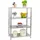 shelfr Schwerlastregal Edelstahl 74x41x109 cm Silber 4 Ebenen