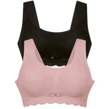 Anita - Essential Lace - Bralette - 2er Pack (XL Rosewood / schwarz) - XL
