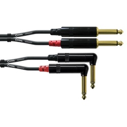 Cordial CFU 3 PR 6,3mm Klinke-Winkelklinke Kabel 3m Paar