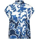Betty & Co Hemdbluse mit Print Blau/Weiß 42