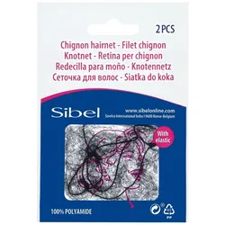 Sibel Knotennetz Chignon 2 Stück schwarz