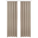 OTTO home Vorhang OTTO HOME "SOLA" Gr. 3, grau (taupe), B:130cm H:225cm, Polyester, Polyester, Gardinen, Breite:130 cm, 1 Schal, einfarbig, Verdunkelung