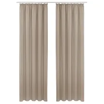 OTTO home Vorhang OTTO HOME "SOLA" Gr. 3, grau (taupe), B:130cm H:225cm, Polyester, Polyester, Gardinen, Breite:130 cm, 1 Schal, einfarbig, Verdunkelung