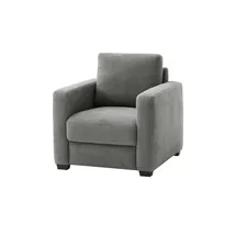 bobb Relaxsessel Lisa de Luxe Mikrofaser 85 x 90 x 93 cm Grau