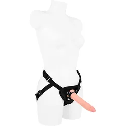 Strap-On-Geschirr mit Naturdildo, 20,5 cm, natur-hell | schwarz,