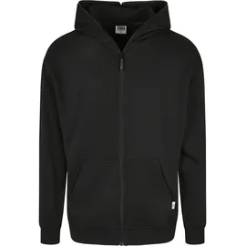 URBAN CLASSICS Organic Full Zip Kapuzenpullover Black M