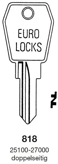 Schlüsselrohling EURO LOCKS 818