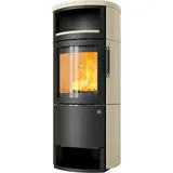 Kaminofen Hark 44-5.3 GT ECOplus RUA 5 kW - Ofenkacheln: quarz-Weiss - Korpus: graphit