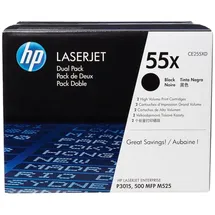 HP 55X schwarz 2er Pack (CE255XD)