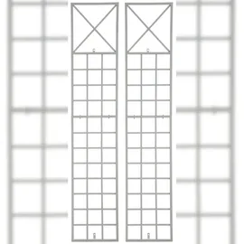 CLP Rankgitter Trigo 2er Set Metall  weiß