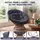 COMHOMA Papasansessel Rattan 80 x 80 x 80 cm Grau