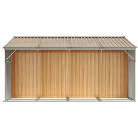 vidaXL Gerätehaus 3,65 x 2,77 m Hellbraun