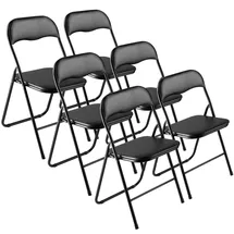 Vevor Campingstuhl 6 Stk. Schwarz