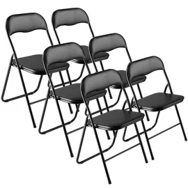 Vevor Campingstuhl 6 Stk. Schwarz