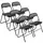 Vevor Campingstuhl 6 Stk. Schwarz