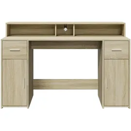 vidaXL Schreibtisch Sonoma Eiche braun