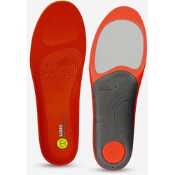 Einlegesohlen Skischuhe flache Fusswölbung, orange, 39/41