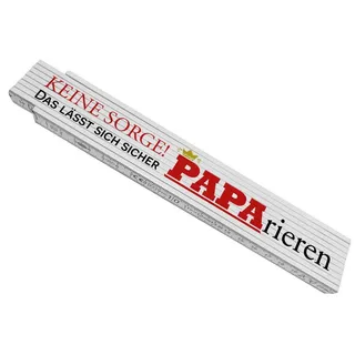speecheese Zollstock Keine Sorge das lässt sich sicher paparieren Meterstab aus Holz für