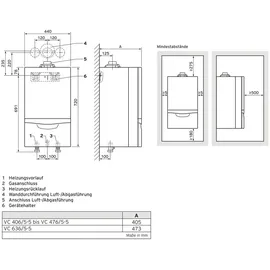 Vaillant Gas-WandheizgerätBrennwert VC 636/5-5 E
