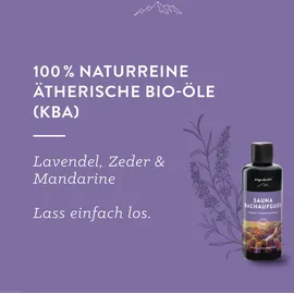 AllgäuQuelle AllgäuQuelle® Sauna Bachaufguss: Bio Aufgussmittel Entspannung, Saunaduft Lavendel, Zeder, Mandarine [100% ml Konzentrat