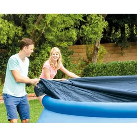 Intex Poolabdeckung blau Ø 396 cm