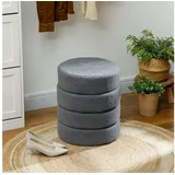 Homcom Sitzhocker Rund 40 x 45 x 40 cm Dunkelgrau