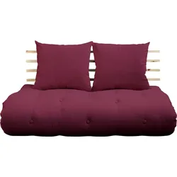 Schlafsofa KARUP DESIGN "Shinsano", bunt (bordeauxrot), B:140cm, Sofas