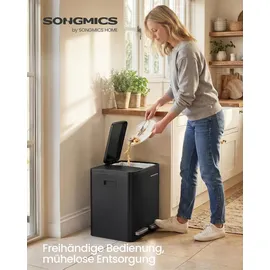Songmics Mülleimer 15 l Schwarz