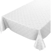 ANRO Wachstuchtischdecke abwaschbar 120 x 140 cm Weiß
